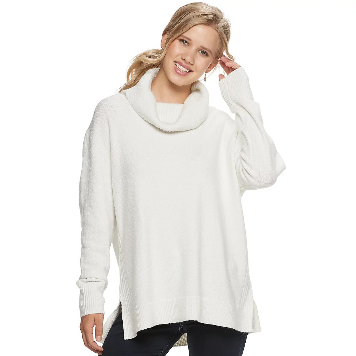 Juniors' SO Mossy Cowlneck Tunic | Kohl's