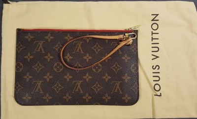 Louis Vuitton Neverfull Pochette Monogram Brown Wristlet Clutch Wallet SD0136 | eBay | eBay US
