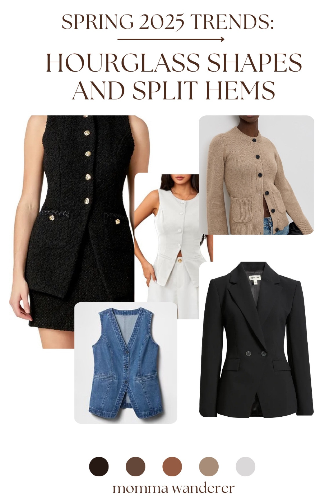 Spring 2025 trends: hourglass shapes and split hems. Love these feminine styles that enhance your shape. ⏳ 

#LTKStyleTip #LTKWorkwear #LTKSeasonal