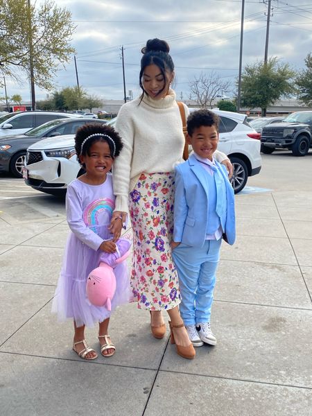 Todays church outfits 

Love this floral midi skirt from Sezane 

#LTKover40 #LTKkids #LTKfamily