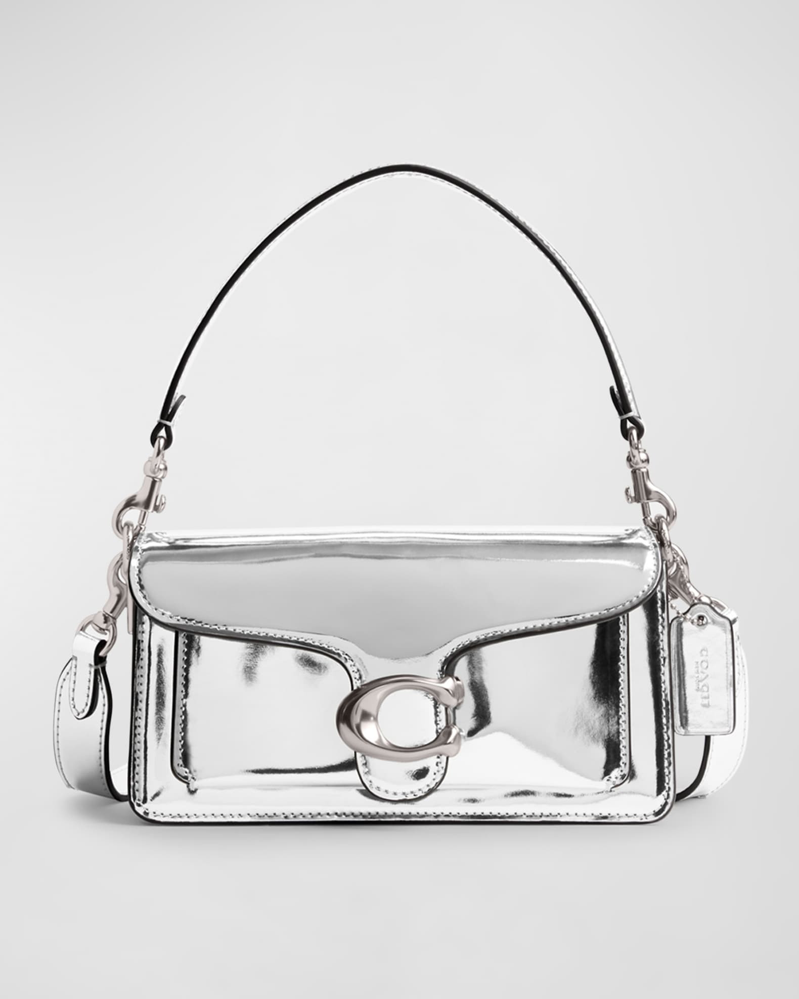 Tabby 20 Metallic Leather Shoulder Bag | Neiman Marcus