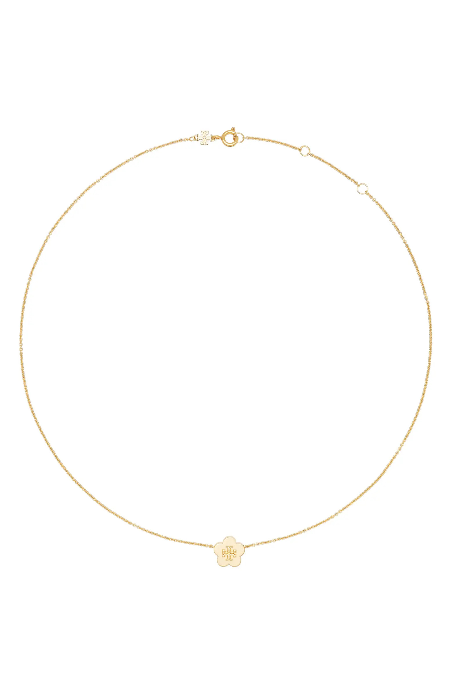 Tory Burch Kira Flower Pendant Necklace | Nordstrom | Nordstrom
