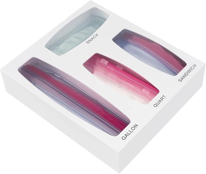 Aquiver Plastic White Storage Organizer | Gallon, Quart, Sandwich, Snap, Freezer, Slider Bags | D... | Amazon (US)