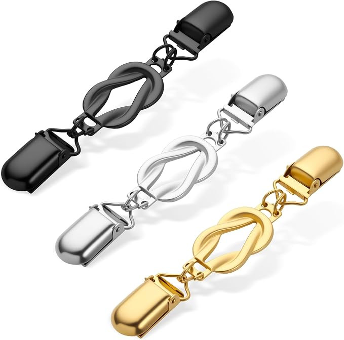3PCS cinch clip, Retro Sweater Clips for Variety of Shirts Cinches Shawl Clips sweater clips | Amazon (US)