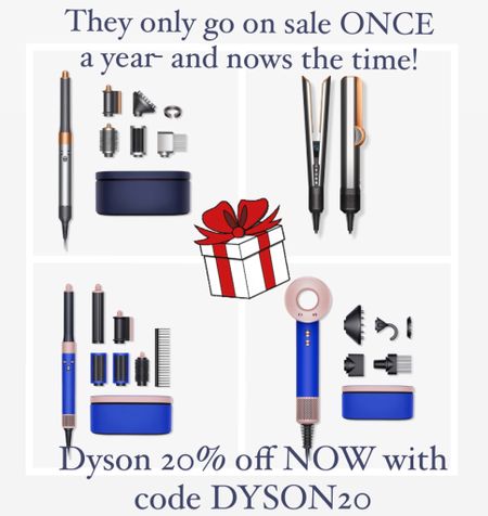 Dyson hair tools on sale now with code DYSON20

Gift idea, gift for her, luxury gift, hair care, we have a few of these tools and LOVE them 

#LTKsalealert #LTKGiftGuide #LTKbeauty
