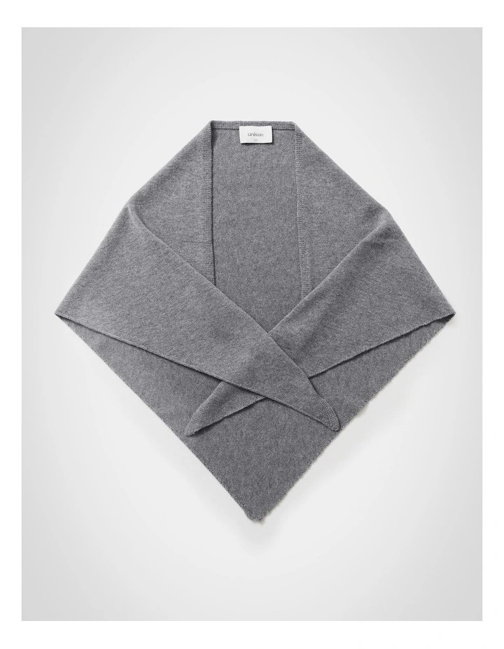 UnisonTriangle Wool Scarf in Grey Marle | Myer