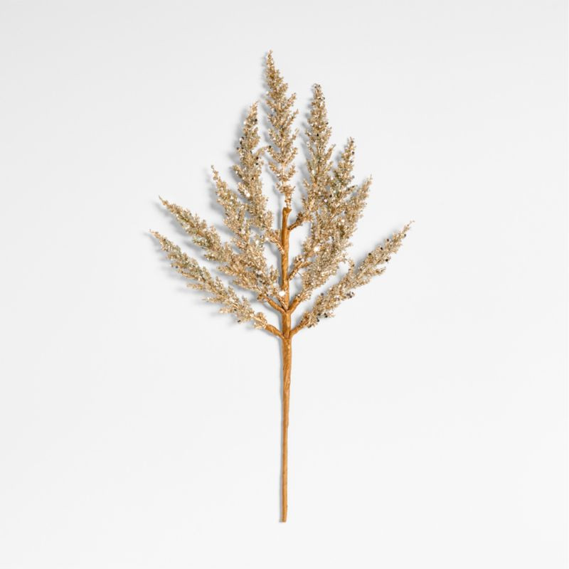 Champagne Sparkle Christmas Tree Pick | Crate & Barrel | Crate & Barrel