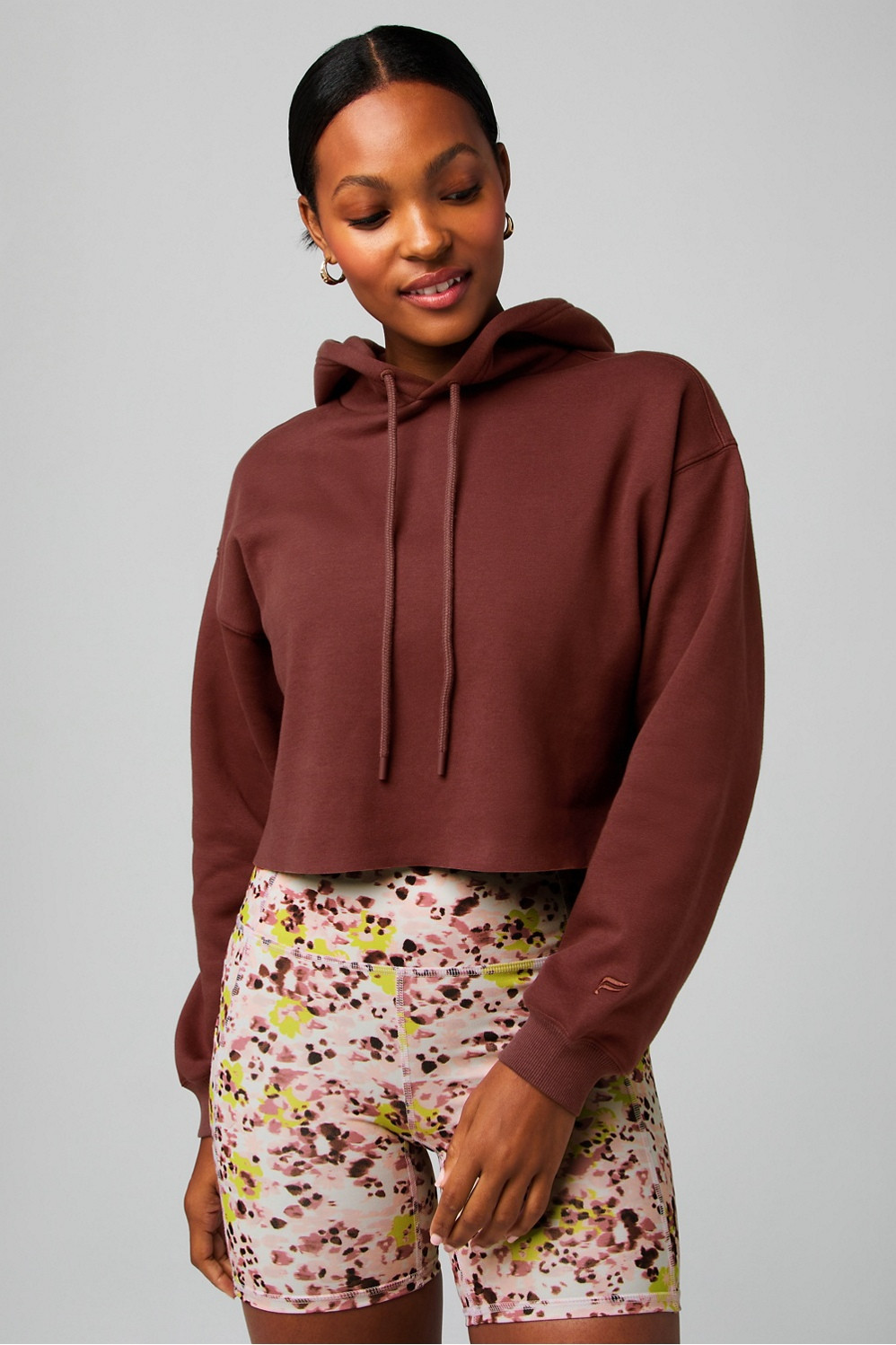 Cozy Fleece Cropped Hoodie | Fabletics - North America