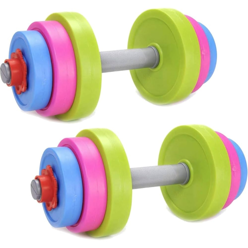 Kids Workout Dumbbell Weights Set - Toddler Toy Gym Equipment for Pretend Play Lifting, Exercise ... | Amazon (US)