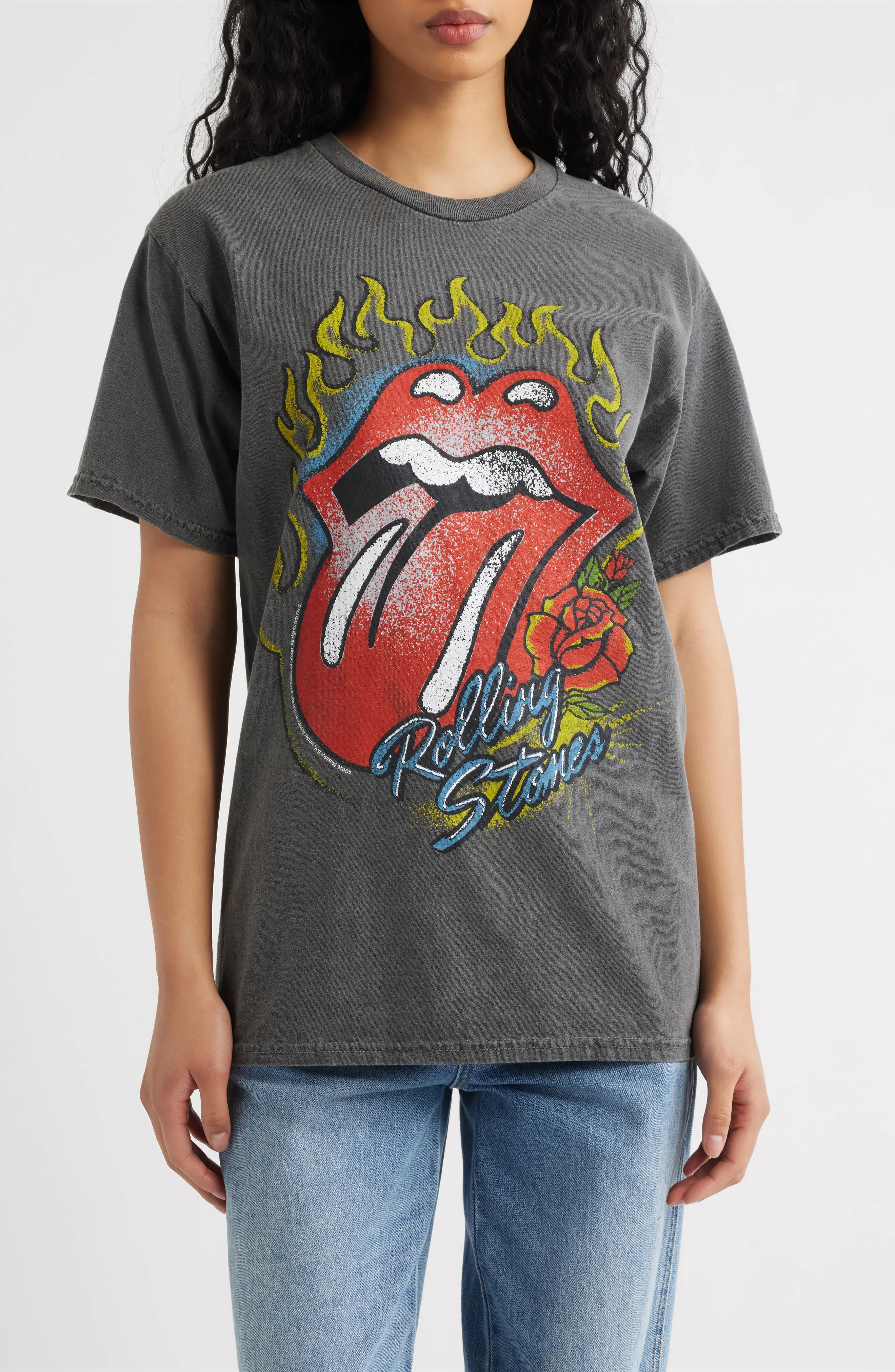 Junk Food Rolling Stones Flaming Hot Lips Graphic T-Shirt (Women) | Nordstrom | Nordstrom