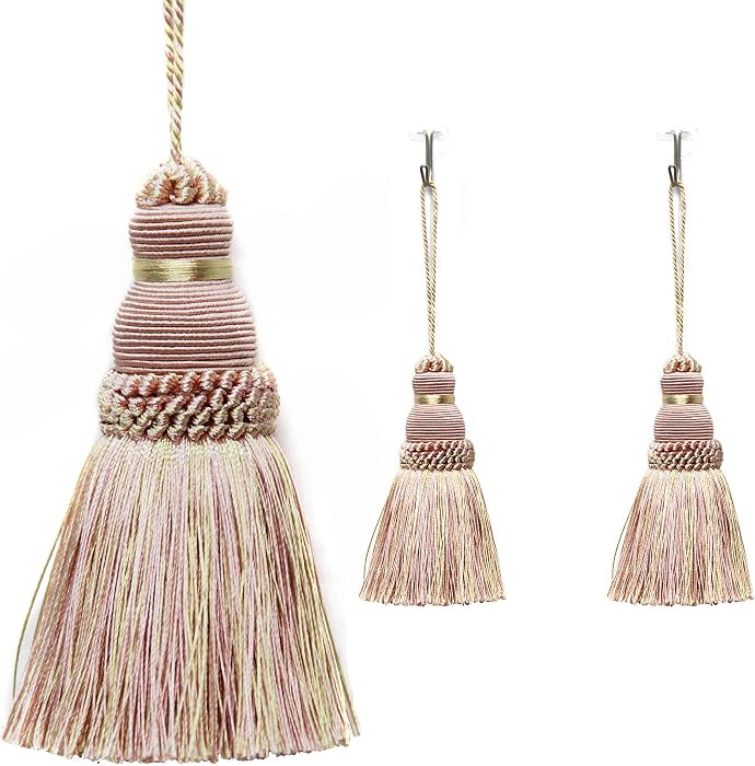 Colorful Tassel Key Tassel DIY Accessories for Curtain and Home Decoration-Mix pink-2PCS | Amazon (US)