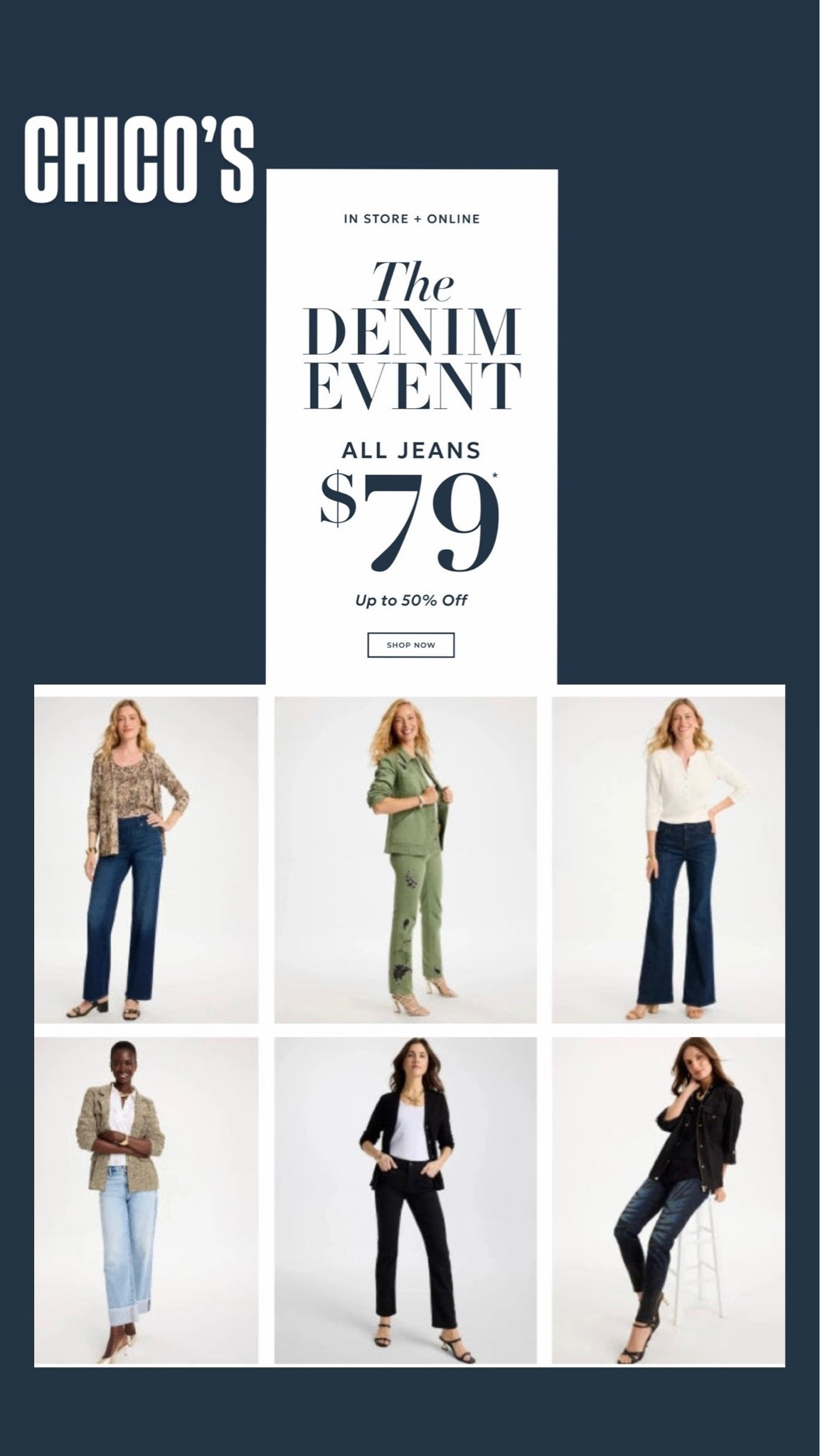 Jeans on sale under $100. My favorite style is the Girlfriend however they are all great fits. I wear a size 0 in Chico’s unique sizing at 5’7” 130lbs

#LTKOver40 #LTKSaleAlert #LTKWorkwear