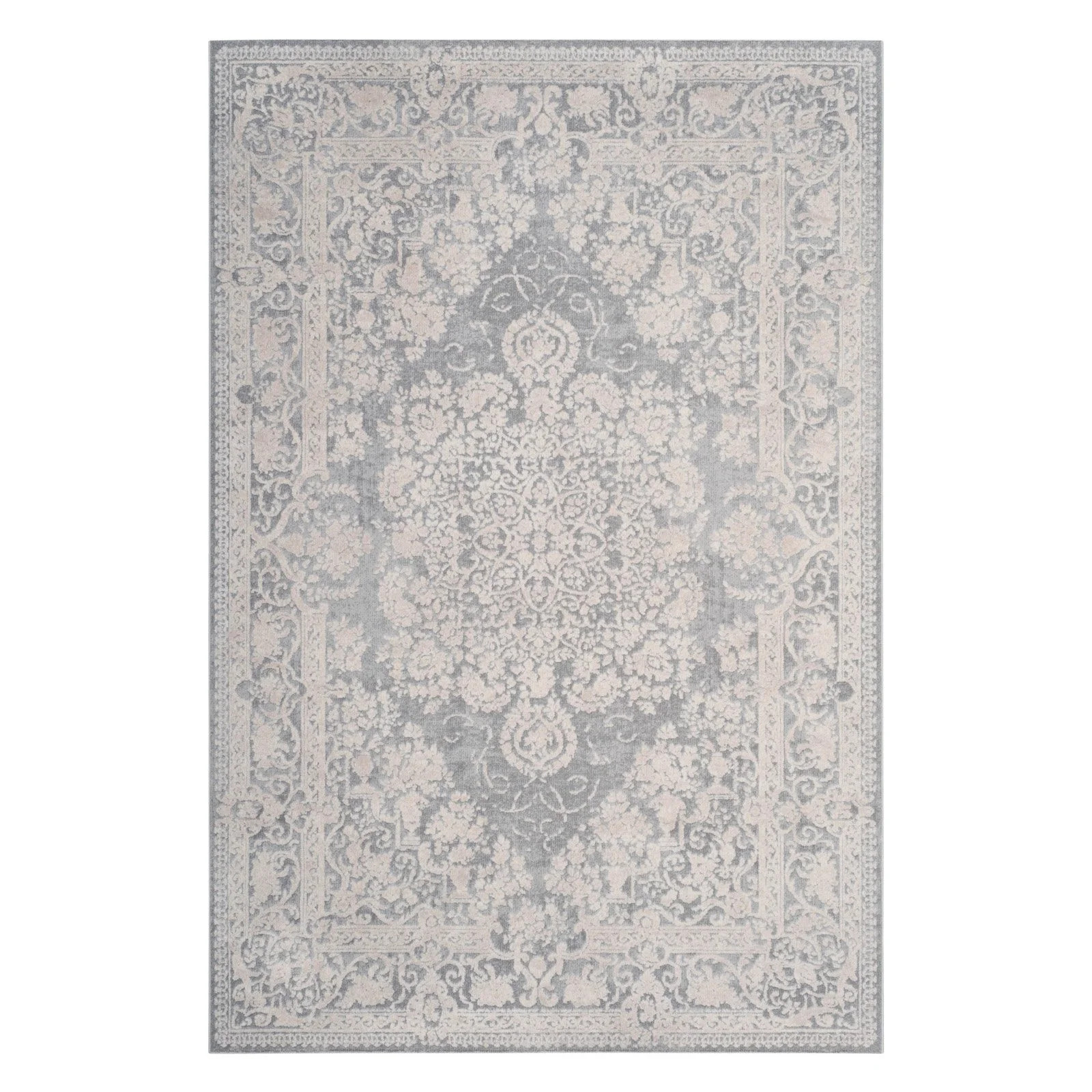 SAFAVIEH Reflection Sophia Traditional Area Rug, Light Grey/Cream, 8' x 10' - Walmart.com | Walmart (US)