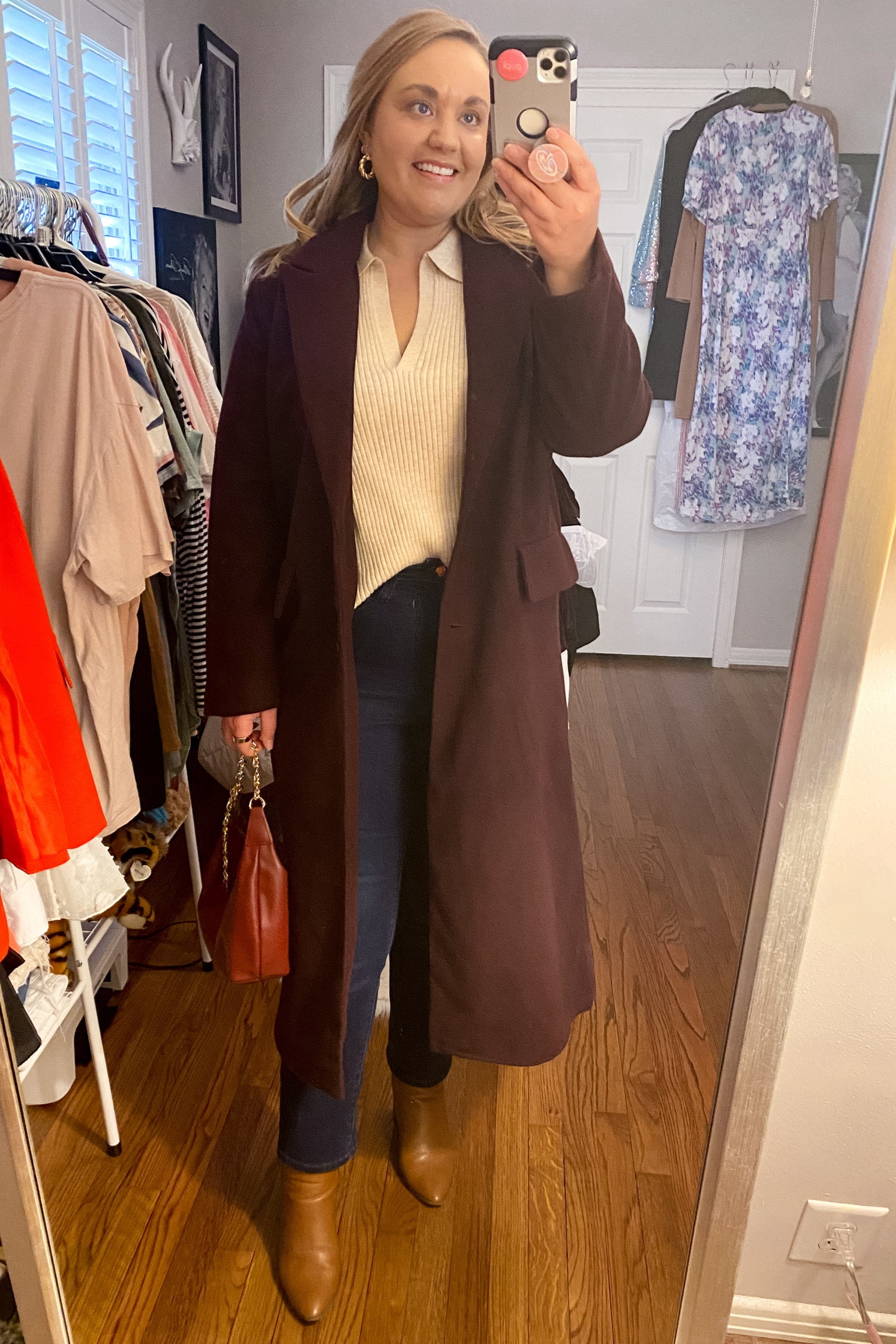 Fall style, fall outfit, topcoat, pea coat, long coat, burgundy coat, target, jacket, target coat, sweater, 
Old Navy sweater, V-neck sweater, burgundy handbag, 
burgundy and gold bag, target bag 

#LTKCyberWeek #LTKSaleAlert #LTKMidsize