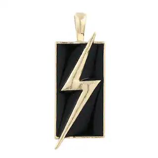 Gold & Black Rectangle Lightning Bolt Pendant by Bead Landing™ | Michaels Stores