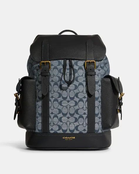 Hudson Backpack In Signature Chambray | Coach Outlet