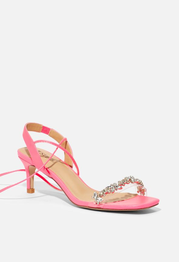 Johana Ankle Tie Heeled Sandal | JustFab
