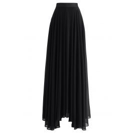 Timeless Favorite Chiffon Maxi Skirt in Black | Chicwish