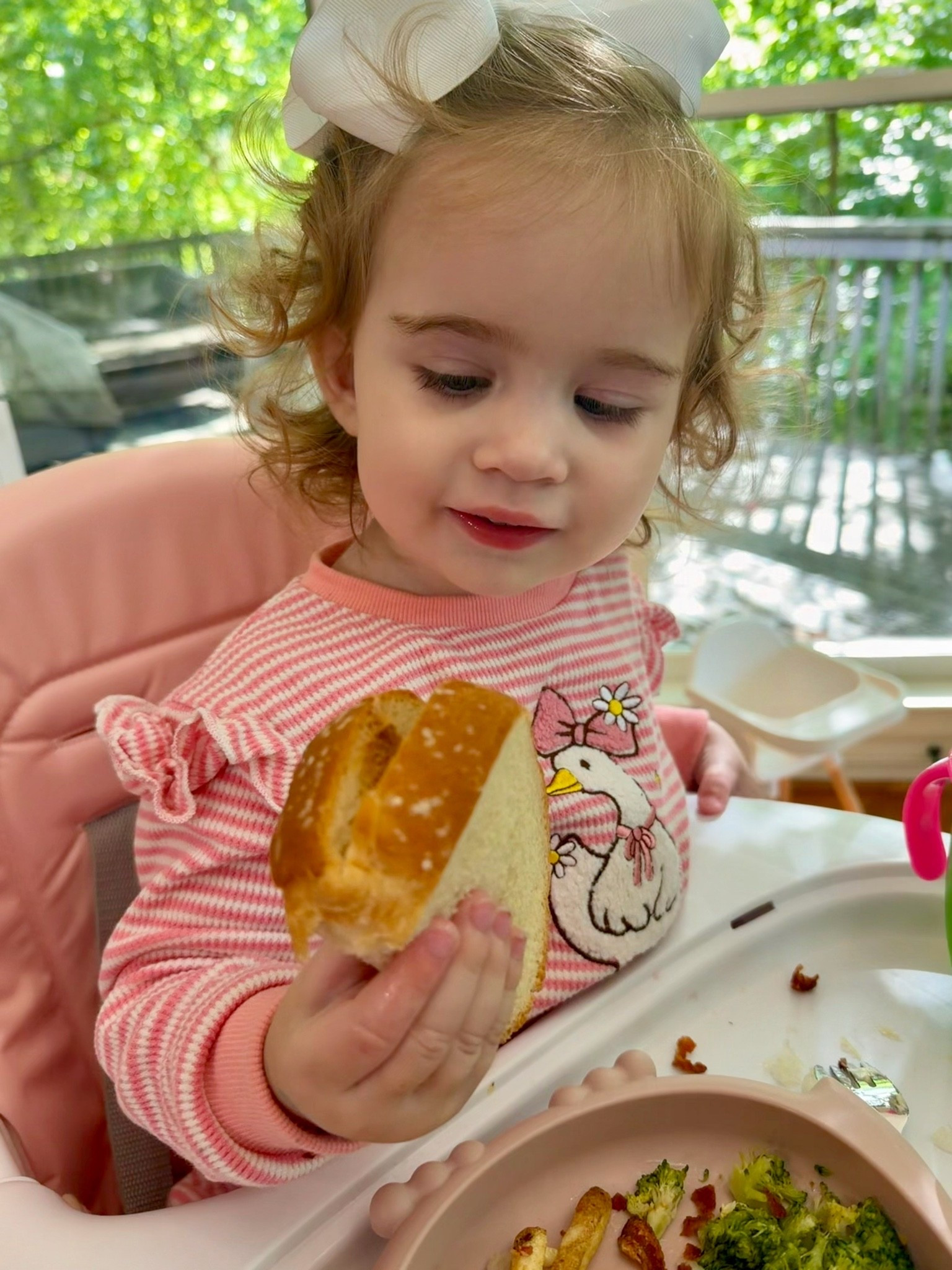 Toddler-Approved Lunch Combo 🍞🥓💗

When your toddler asks for a peanut butter bacon sandwich… you simply trust the vision 😂🥓🍞 She was very proud of this lunch creation and honestly, I can’t even judge it. Linking her adorable pink striped outfit, oversized bow, owl suction plate, and toddler essentials from this mealtime 💗✨

Toddler girl outfit, pink striped toddler pajamas, toddler lunch ideas, toddler mealtime essentials, suction plate for toddlers, toddler bow, Amazon toddler finds, cute toddler outfits, toddler mom life, girly toddler accessories, high chair essentials, toddler girl style 🎀

#LTKmomlife #LTKHome #LTKKids