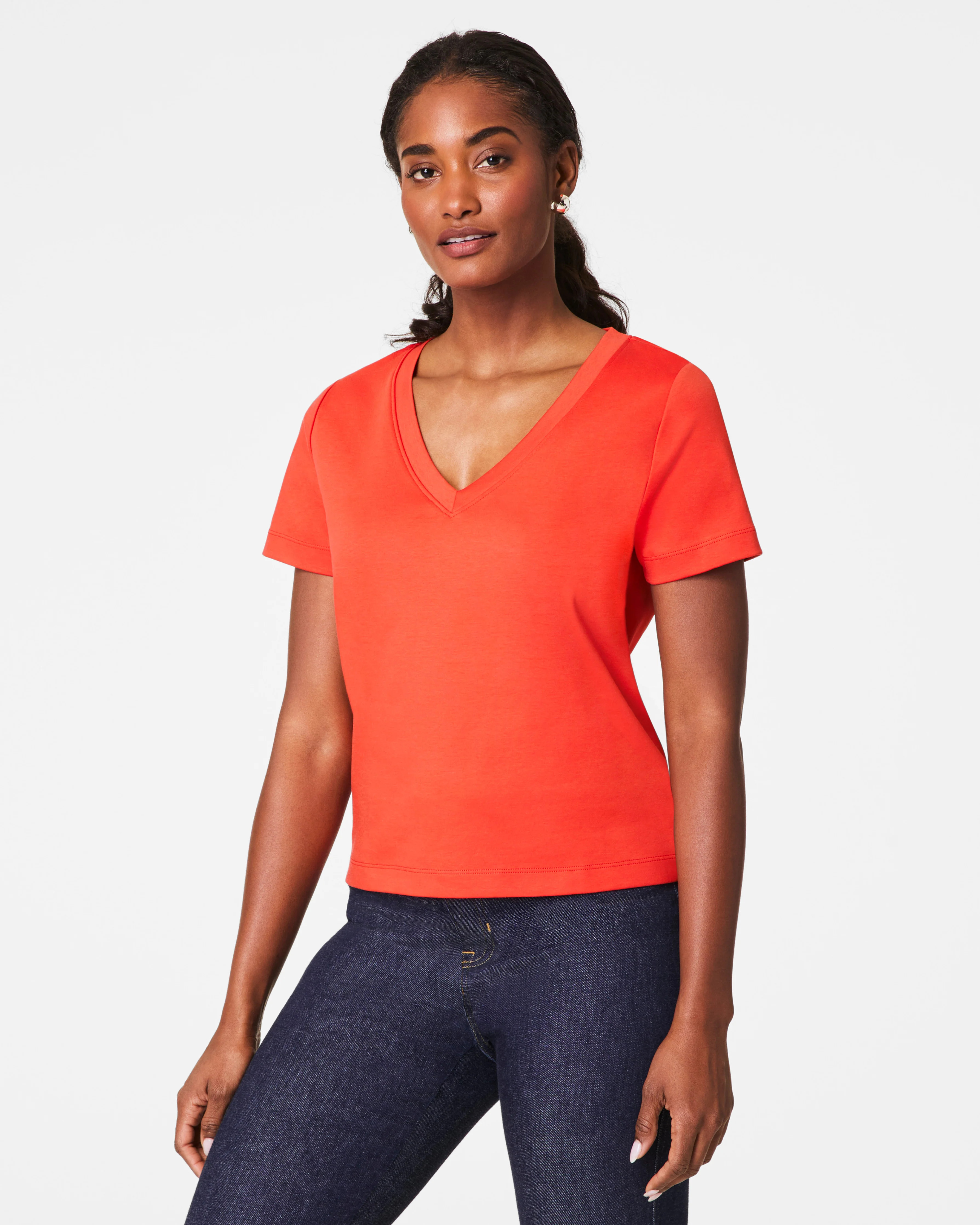 SPANX® Cotton V-Neck Tee | Spanx
