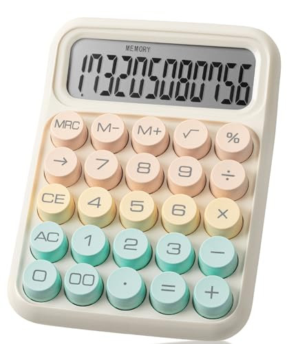 Mr. Pen- Mechanical Switch Calculator, 12 Digit Large LCD Display, Colorful with Big Buttons, Mechanical Switch Calculator for Home, School, Office | Amazon (US)