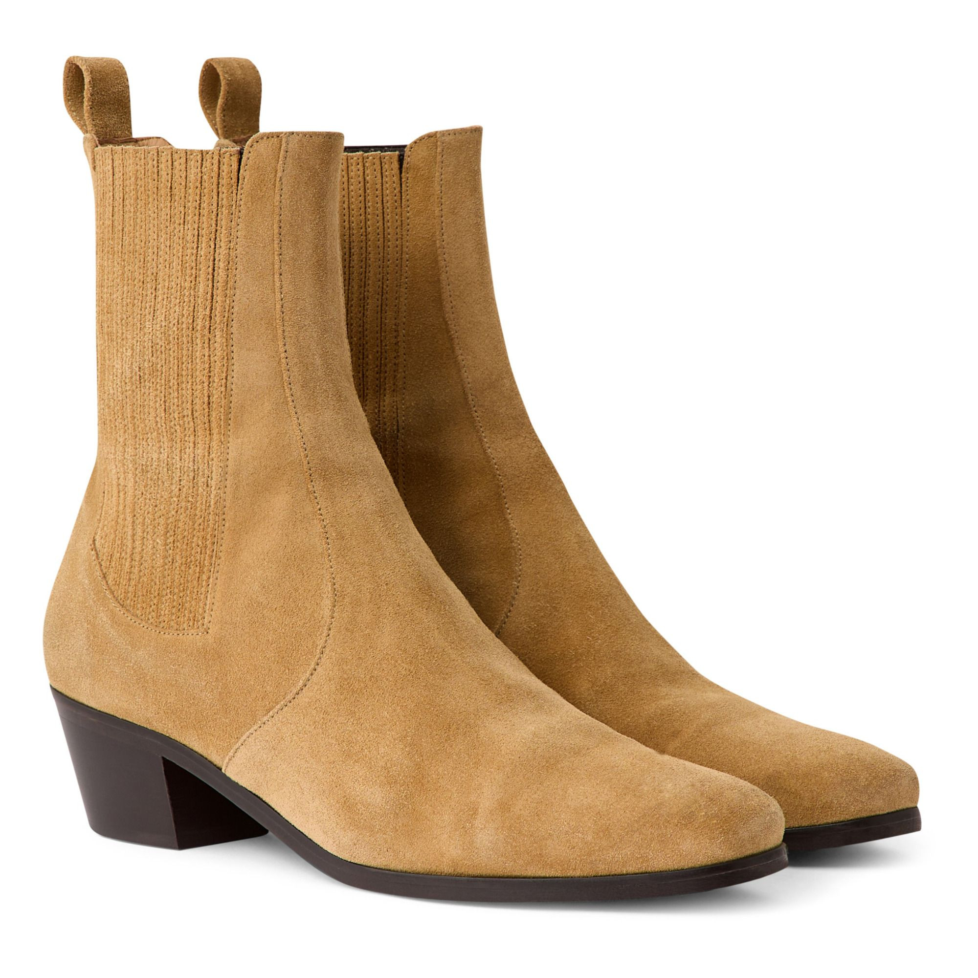 Boots Gazette Croute de Cuir | Beige | Smallable