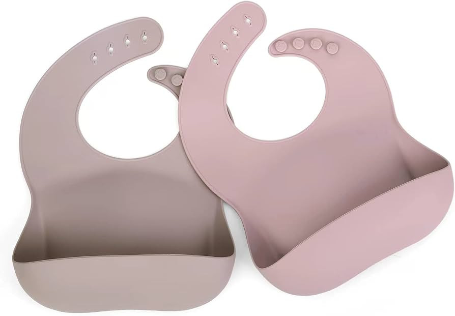 Ginbear Silicone Bibs for Babies, Waterproof Baby Feeding Bibs with Food Catcher Pocket, Adjustab... | Amazon (CA)