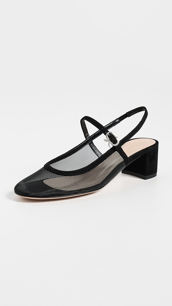 Gianvito Rossi Francoise Rete Suede Trim Camoscio Heels | Shopbop | Shopbop