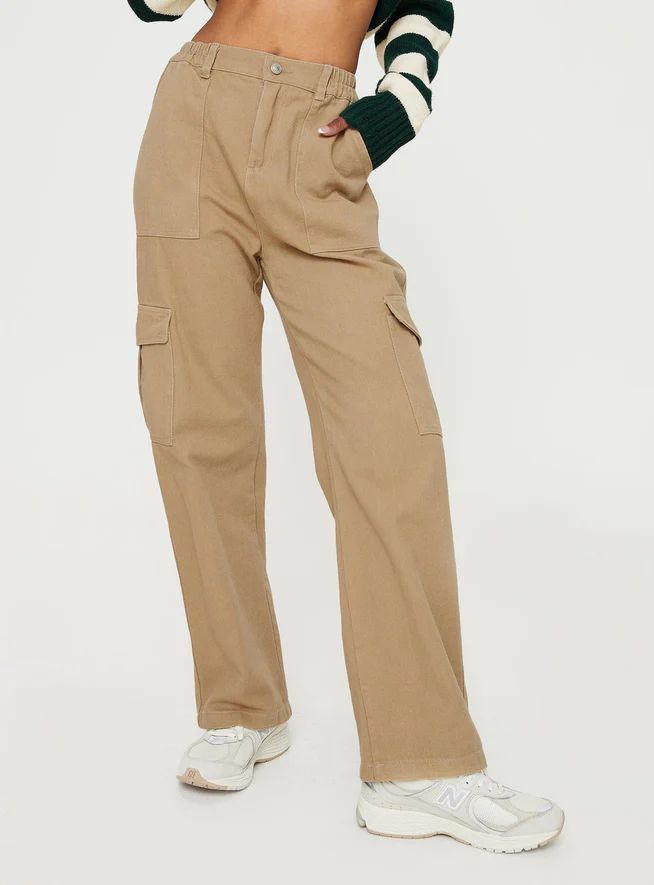 Pawley Cargo Pants Beige | Princess Polly US
