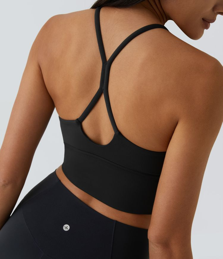 Women’s Softlyzero™ Plush Backless Crisscross Cut Out Cropped Tank Top - Halara | HALARA
