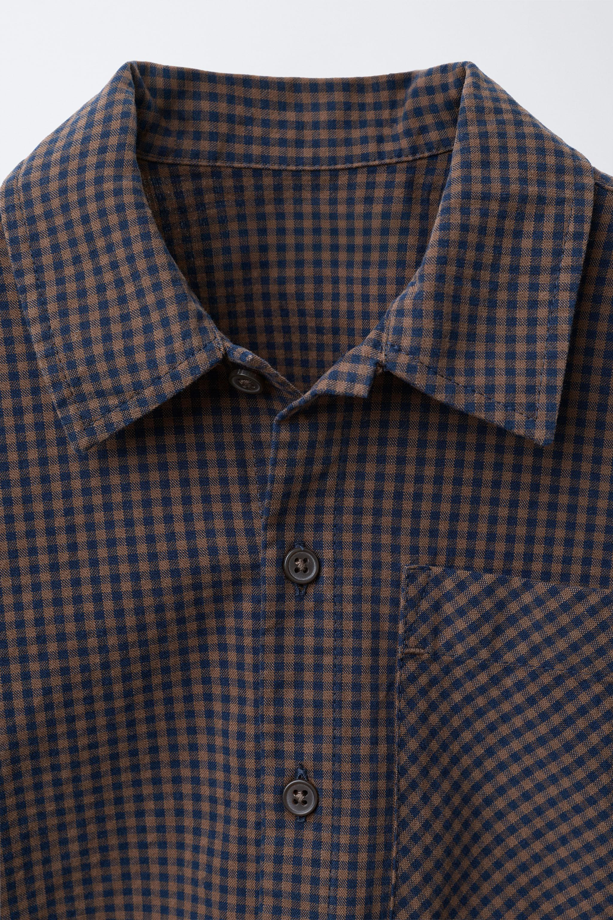 GINGHAM CHECK SHIRT | Zara UK