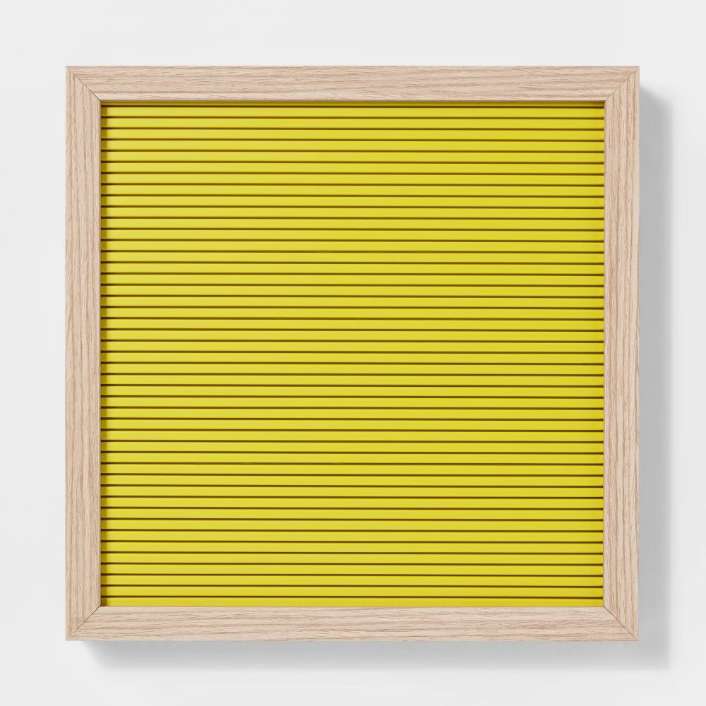 12""x 12"" Letterboard Yellow - Room Essentials , Pale Yellow | Target