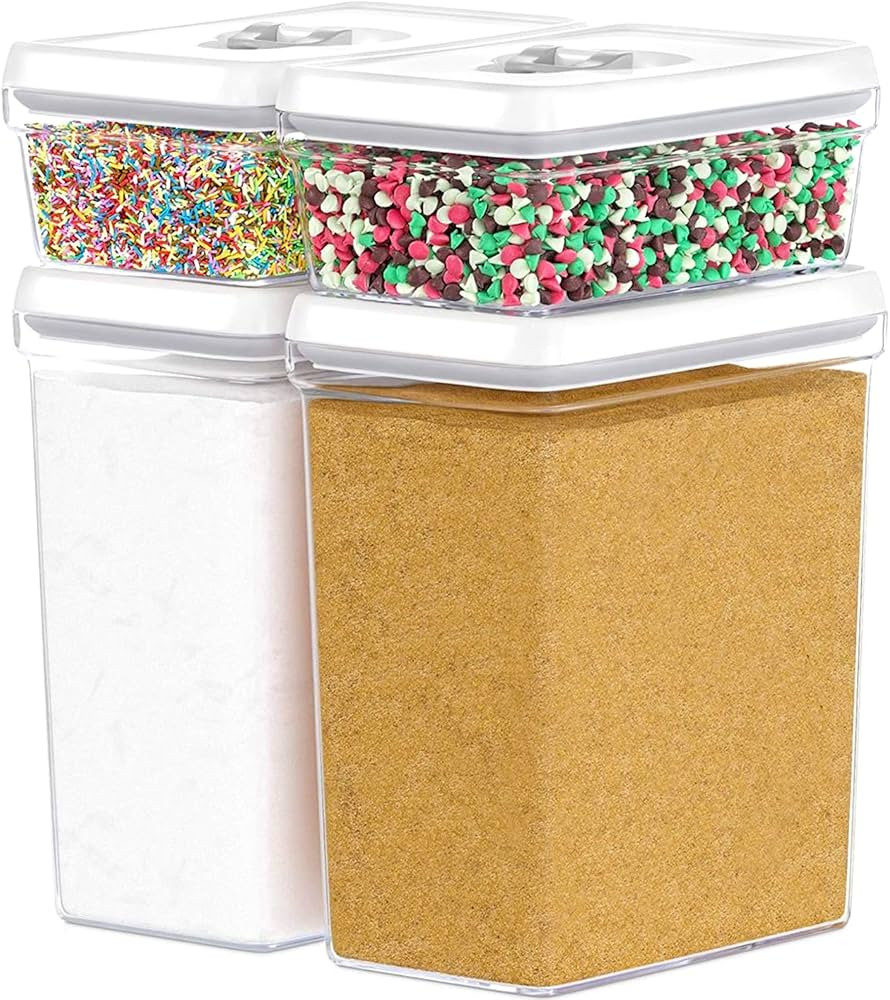DWËLLZA KITCHEN Large Airtight Food Storage Containers - Clear Plastic Bulk Food Pantry & Kitche... | Amazon (US)