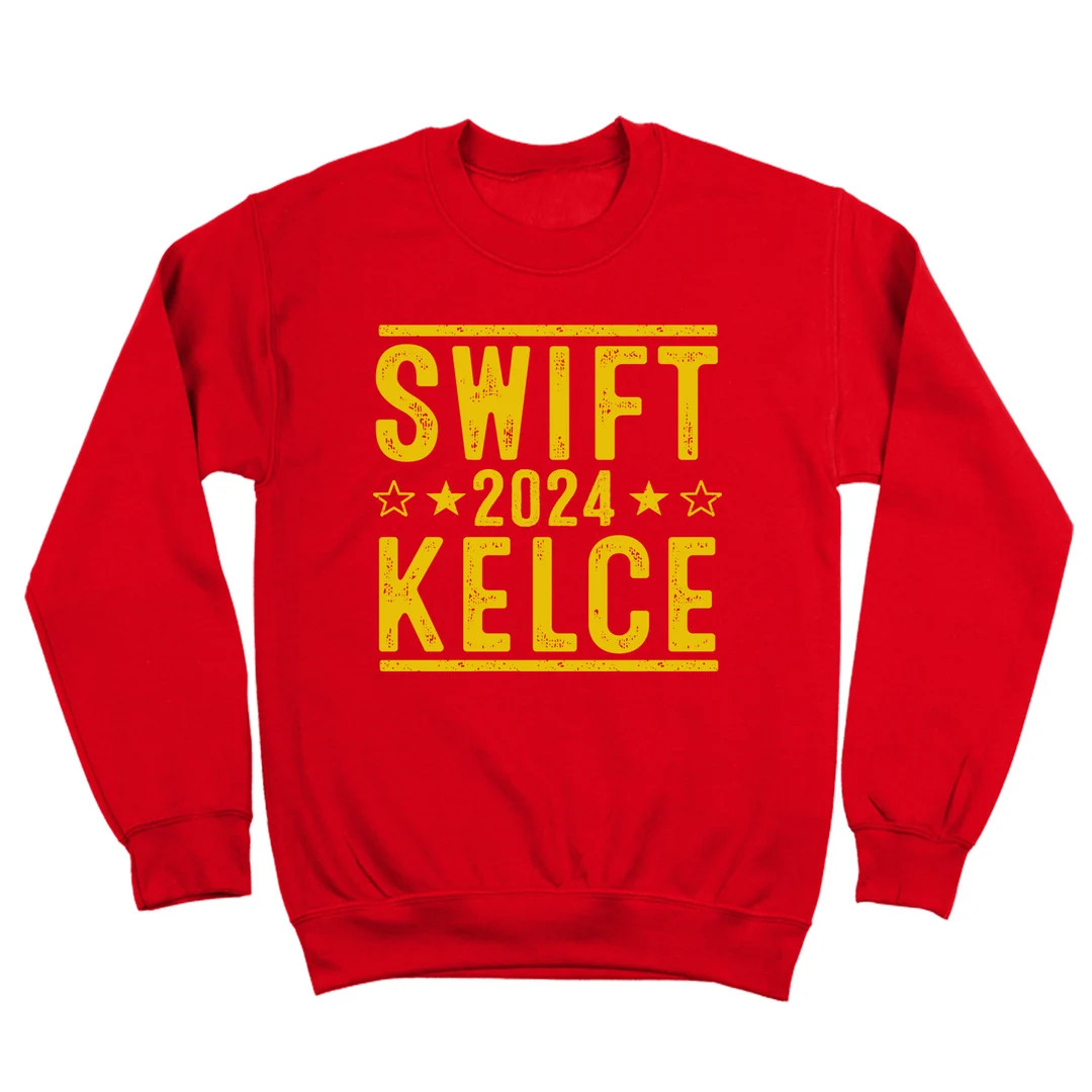Red and Yellow SWIFT and KELCE 2024 Election Fan Costume Funny Football Party Humor Cute Sm-5x Ad... | Etsy (US)