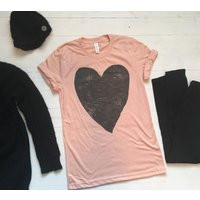 Valentine Shirt Women. Valentines Day Shirt. Gift. Heart Tee. Love Pink | Etsy (US)