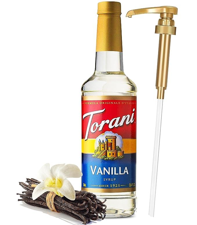 Vanilla Syrup for Coffee 25.4 Ounces Torani Vanilla Syrup with Pump | Amazon (US)