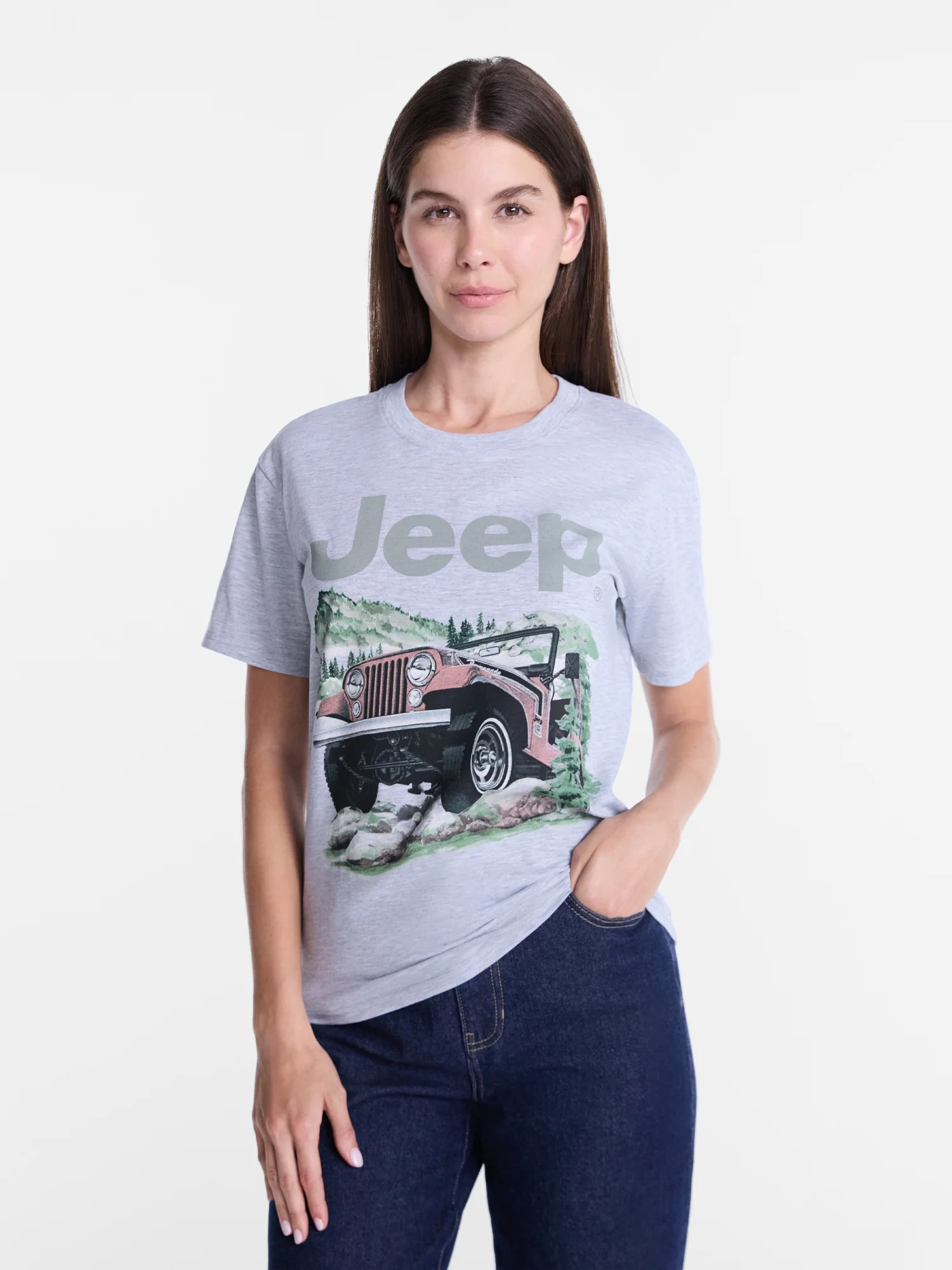 Jeep Women's Graphic Tee with Short Sleeves, Sizes XXS-XXL - Walmart.com | Walmart (US)