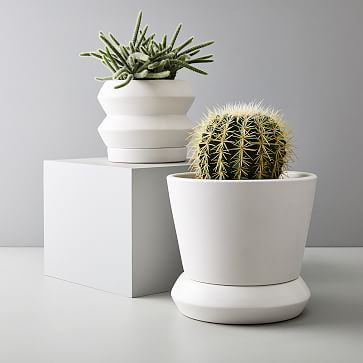 Totem Ceramic Indoor/Outdoor Tabletop Planters | West Elm (US)