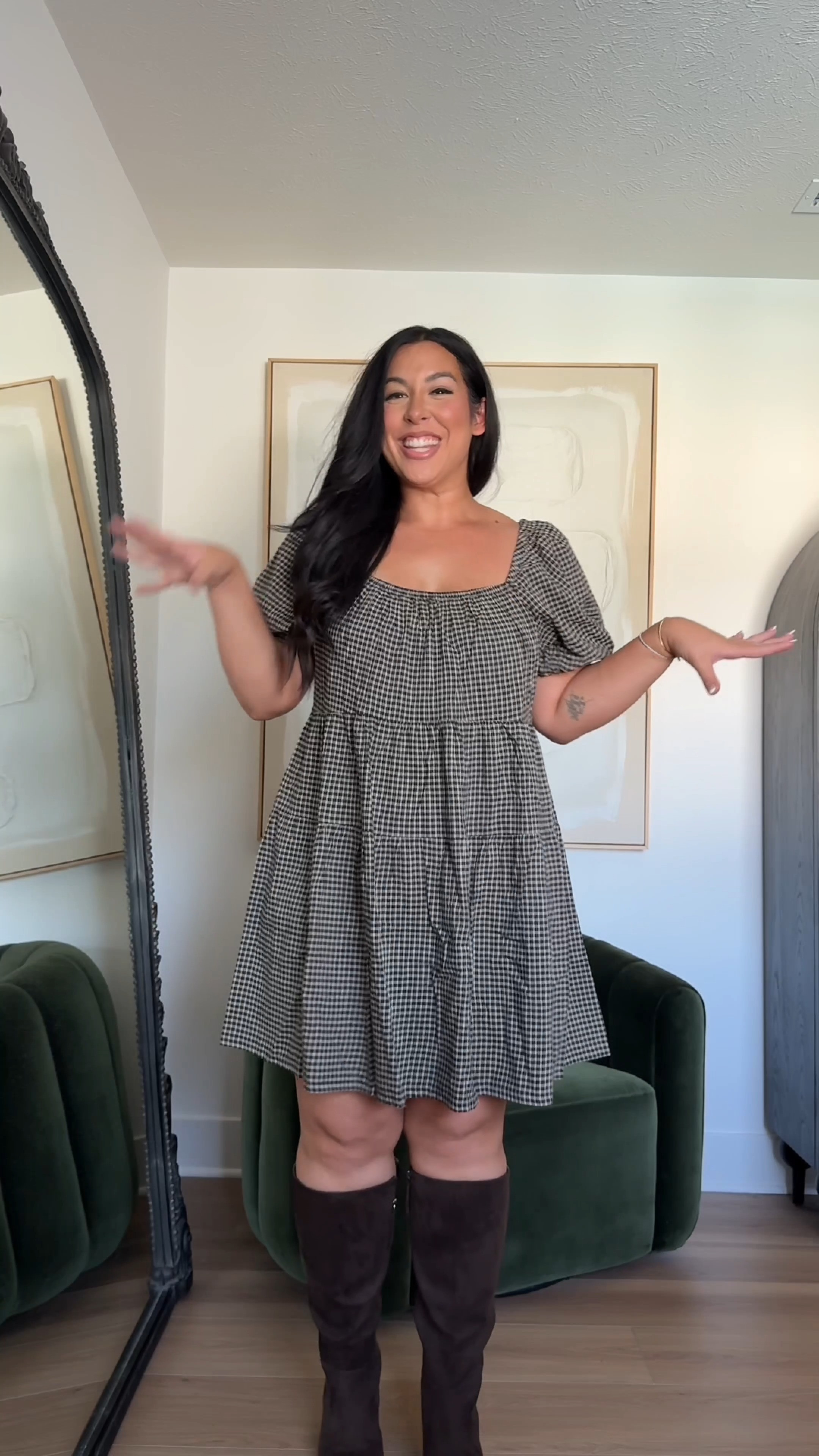Love this lightweight gingham dress! This would be so cute for fall family photos

Dress: XL

Fall outfits, fall style, fall dresses, fall family photo outfits, mid size outfit ideas for fall, affordable outfits, old navy  

 #LTKootd #LTKMidsize