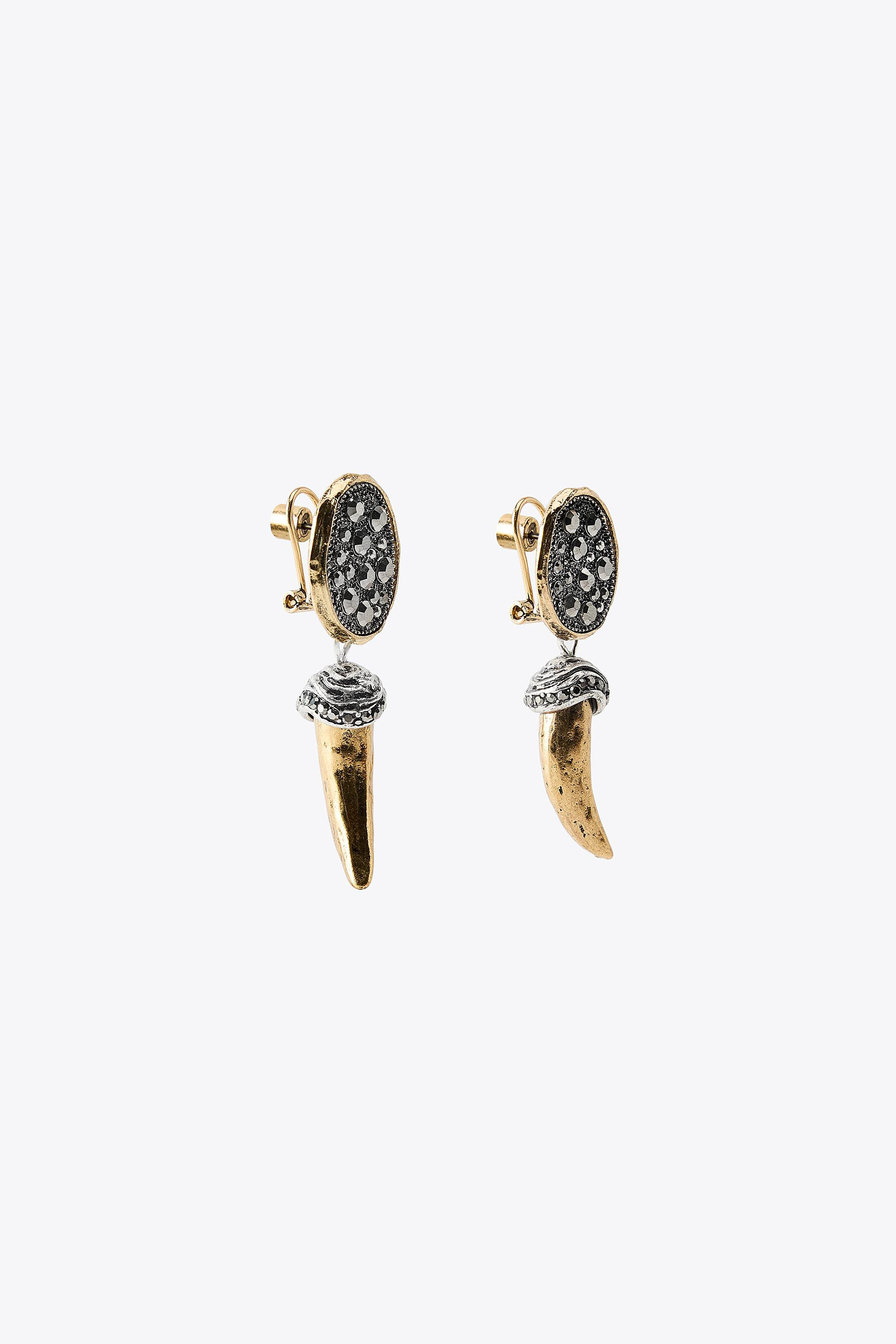 SPARKLY HORN EARRINGS | Zara UK