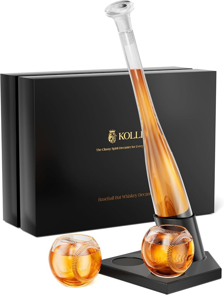 Baseball Fathers Birthday Gifts for Men Dad, Kollea Whiskey Decanter Sets for Men, 20Oz Baseball ... | Amazon (US)