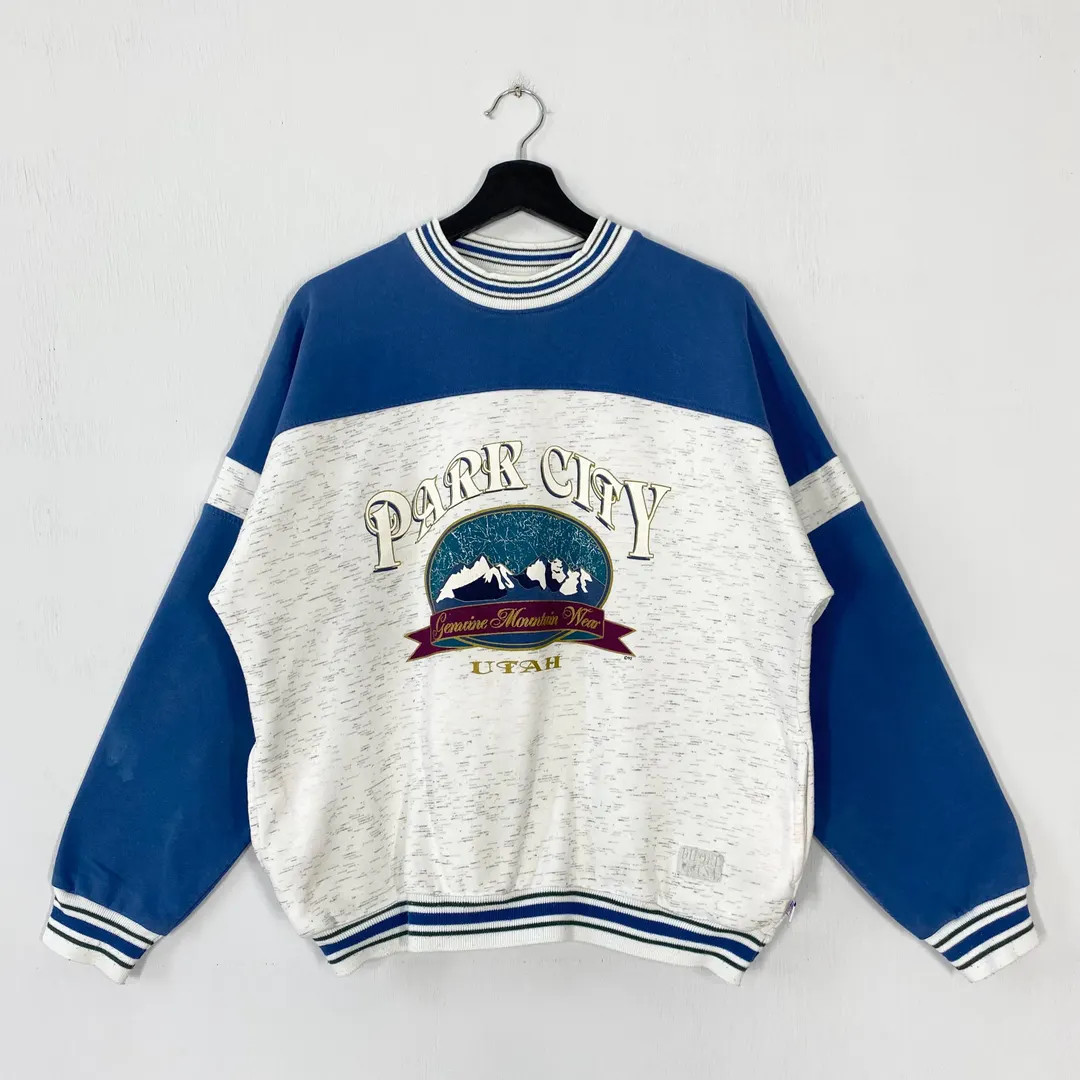 Vintage 90s Park City Sweatshirt Crewneck Rocky Mountain Sweater Pullover Park City Utah Print Lo... | Etsy (US)
