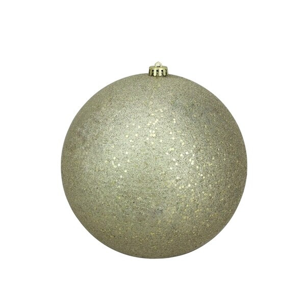 Gold Commercial Shatterproof Holographic Glitter Christmas Ball Ornament 10" | Bed Bath & Beyond