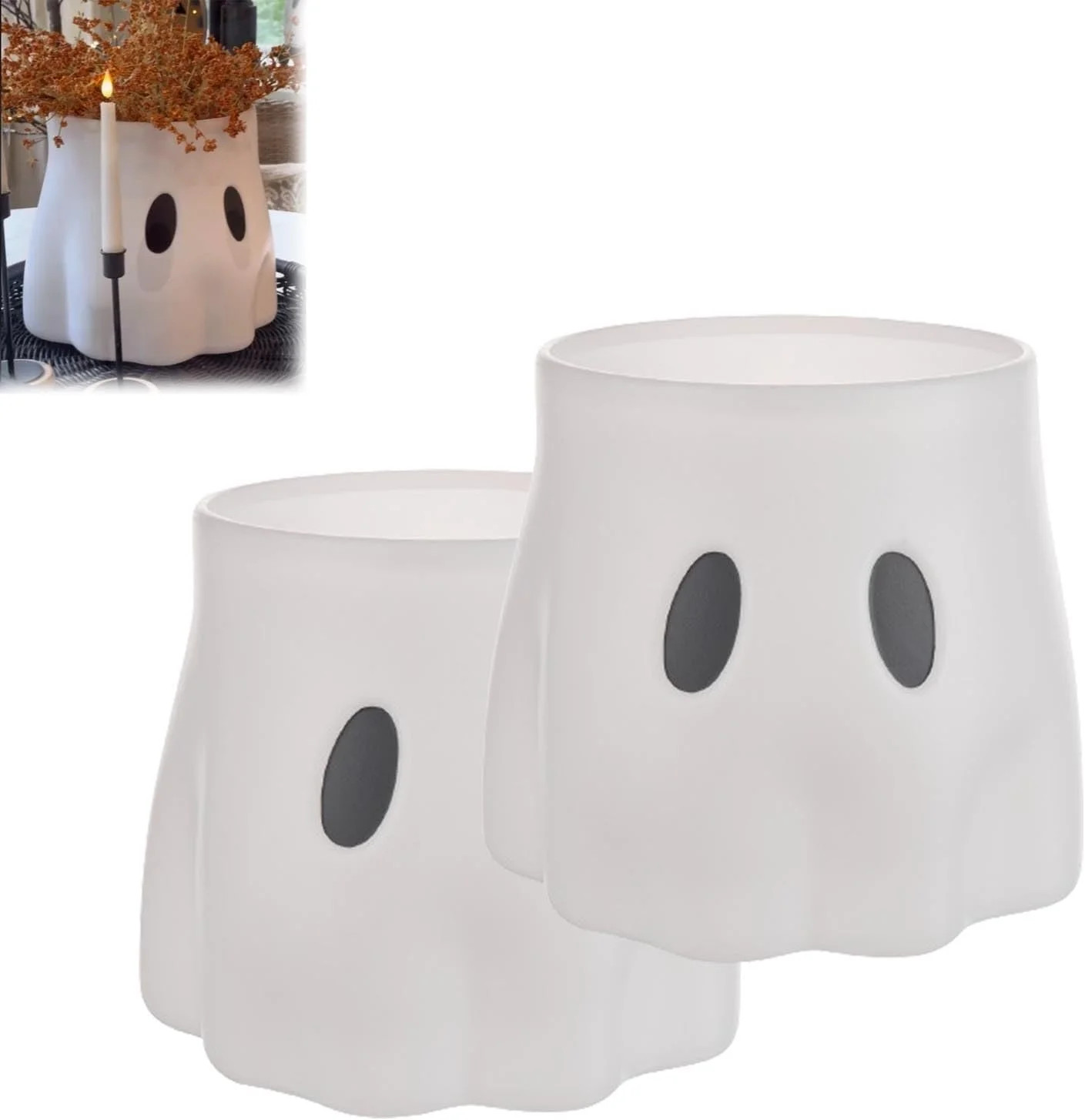 2pc Ghost Bucket Decor, Ghost Planter, 2024 New Cutest Ghost Bucket, Ghost Vase, Air Fern Display... | Walmart (US)