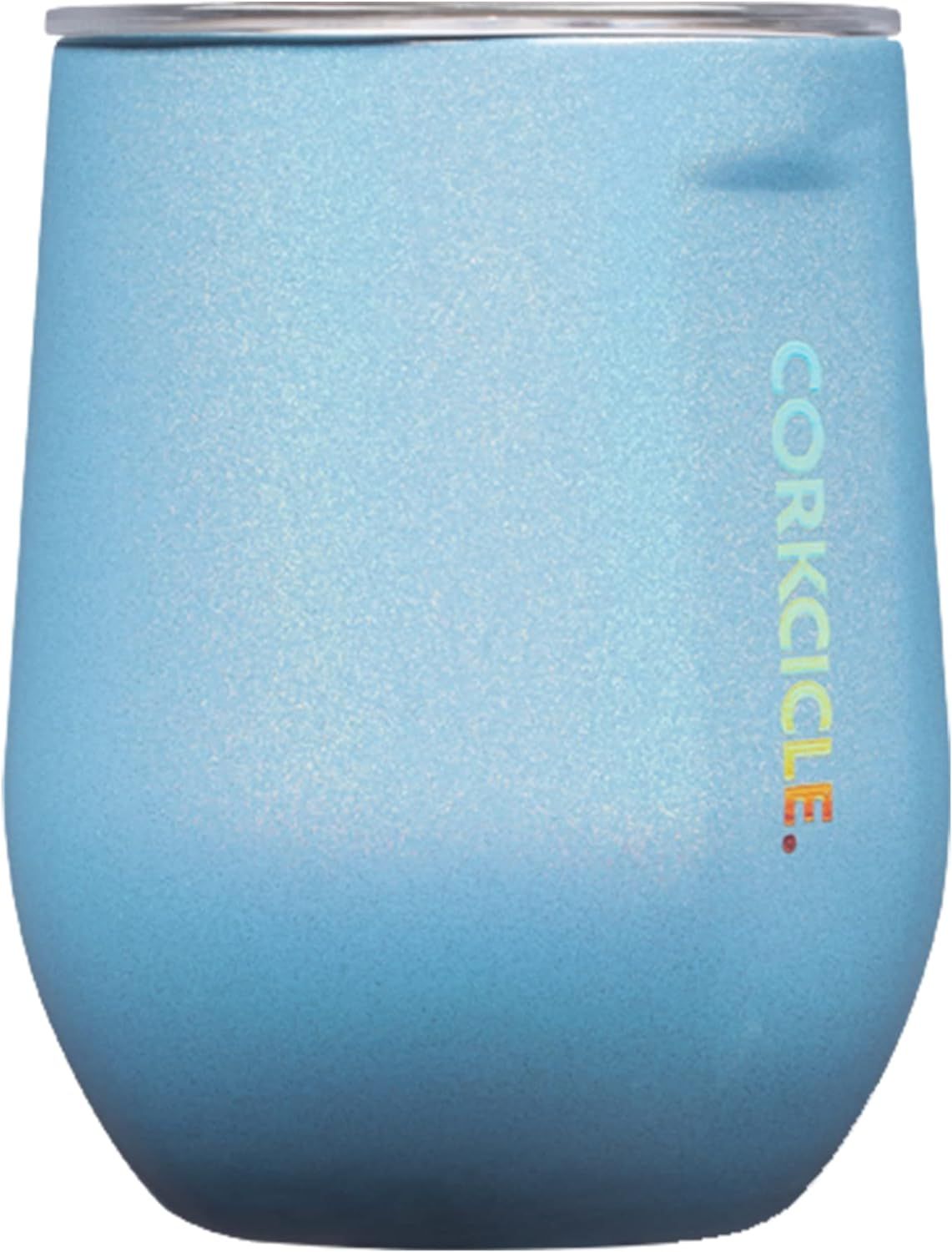Corkcicle Stemless Wine Glass Tumbler with Lid, Insulated Travel Cup, Mystic Frost, 12 oz | Amazon (US)