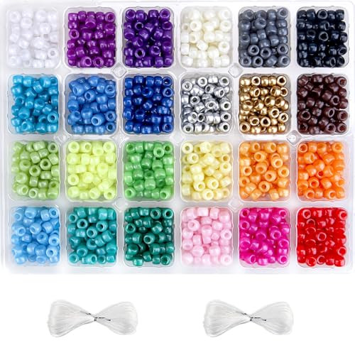 Greentime Pony Beads kit,Bright Pearl Craft Beads for Friendship Necklace | Amazon (US)