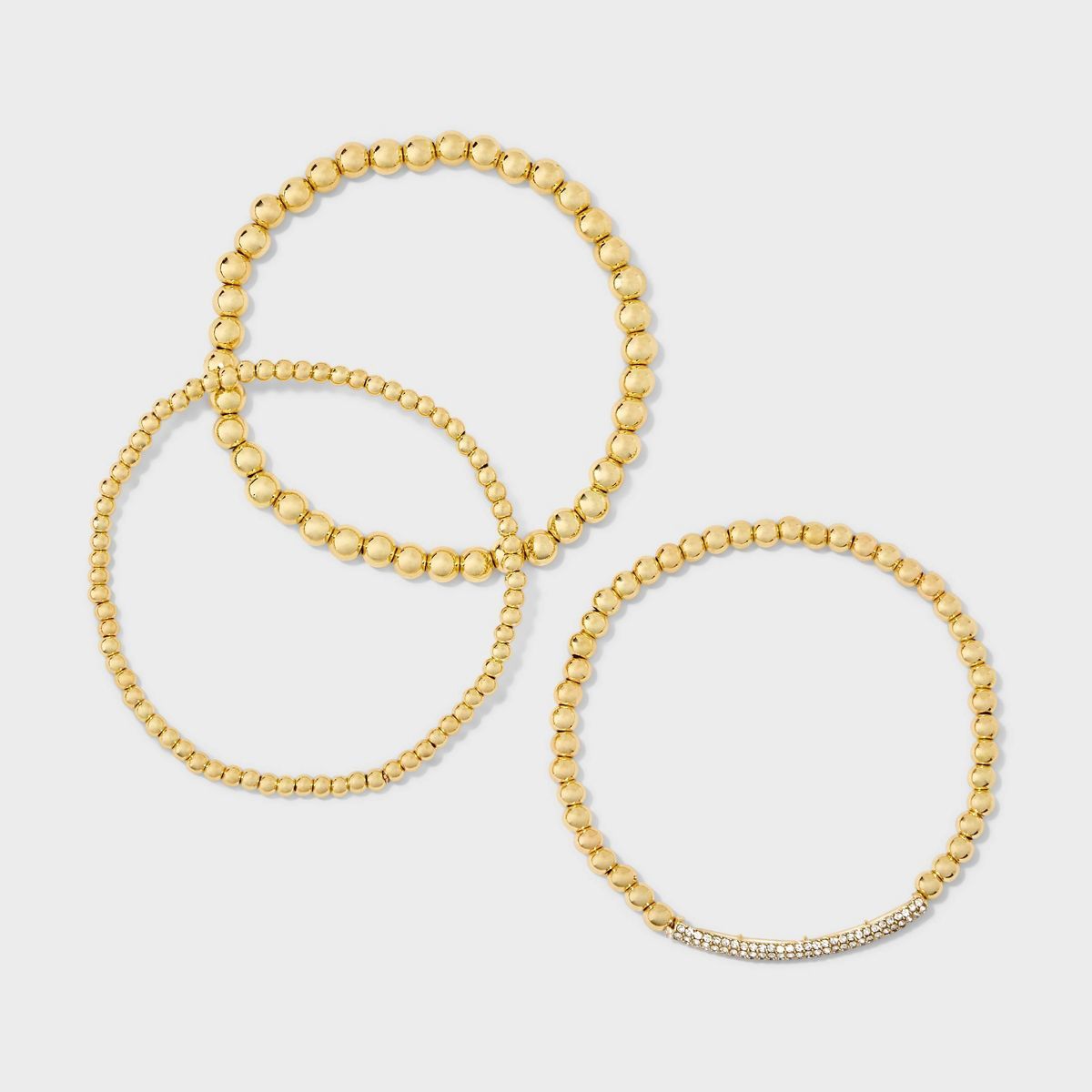 SUGARFIX by BaubleBar Beaded Stretch Bracelet Set 3pc - Gold | Target