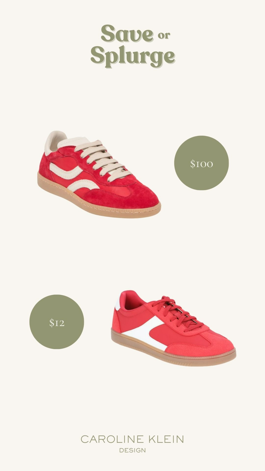 Save or Splurge: red sneakers 

 #LTKFindsUnder50 #LTKFindsUnder100