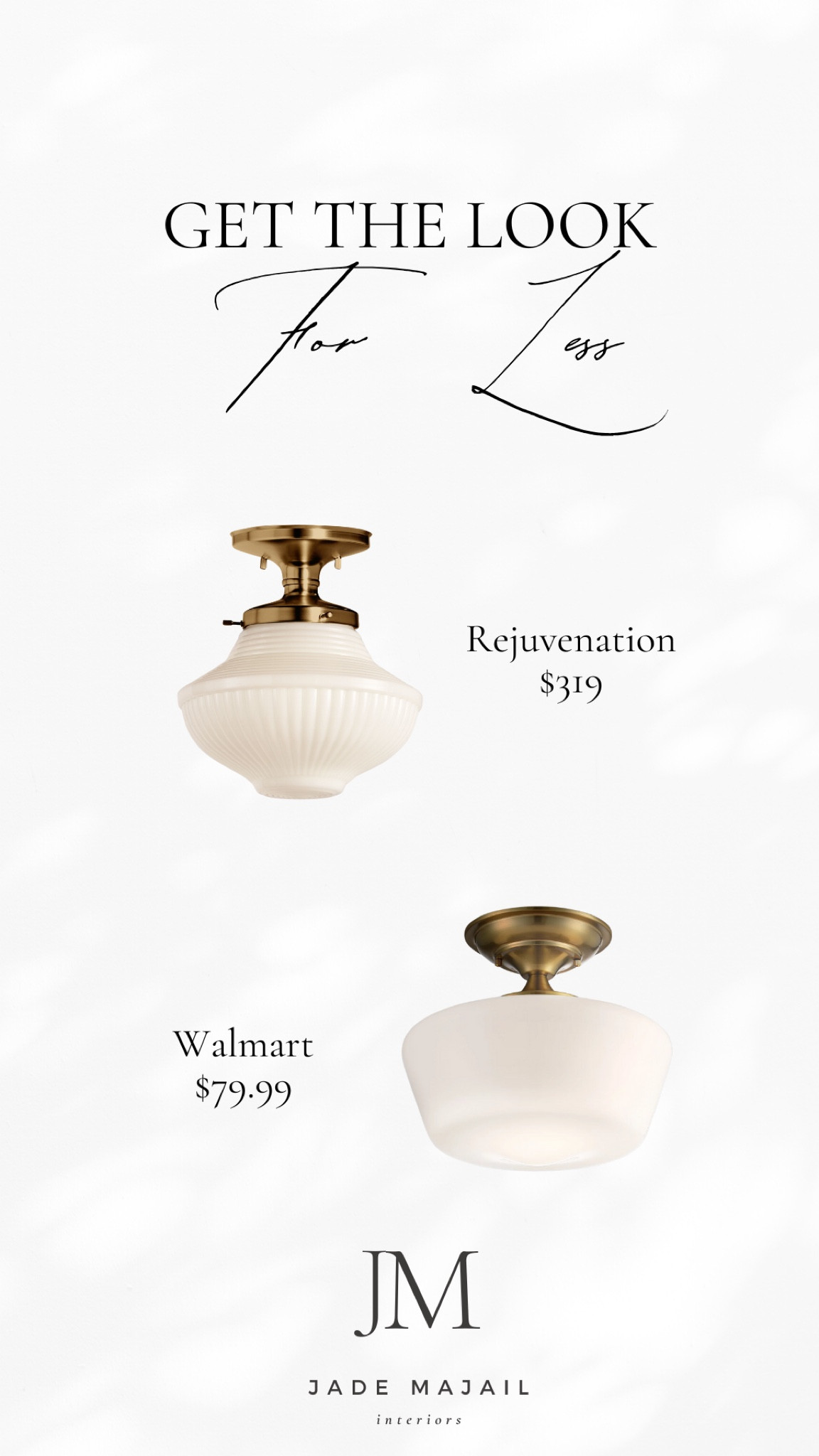 We love a good rejuvenation light dupe! This white glass and soft gold semi-flush mount is stunning - I have it myself, in our hallway and the quality is amazing! I absolutely love this light fixture  

#LTKHome #LTKFindsUnder100 #LTKFamily