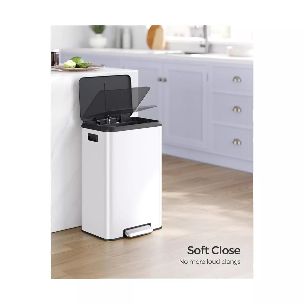 SONGMICS 10.5 Gallon Kitchen Trash Can, Garbage Can with Lid and Wide Foot Pedal, Soft Close and ... | Target